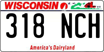 WI license plate 318NCH