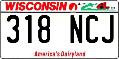 WI license plate 318NCJ