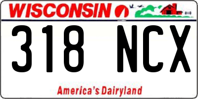 WI license plate 318NCX