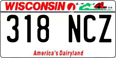 WI license plate 318NCZ