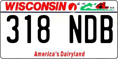 WI license plate 318NDB