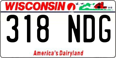 WI license plate 318NDG