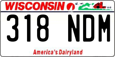 WI license plate 318NDM