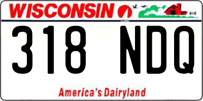 WI license plate 318NDQ