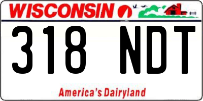 WI license plate 318NDT