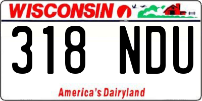 WI license plate 318NDU