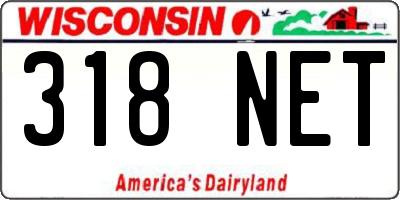 WI license plate 318NET
