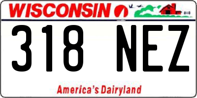 WI license plate 318NEZ