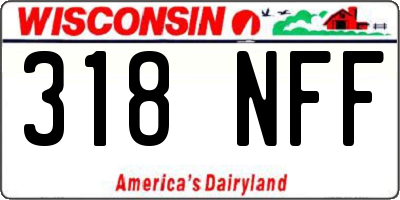 WI license plate 318NFF