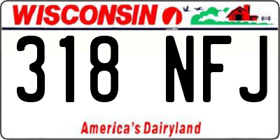 WI license plate 318NFJ