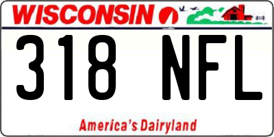 WI license plate 318NFL