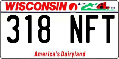 WI license plate 318NFT