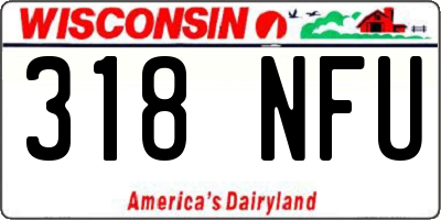 WI license plate 318NFU
