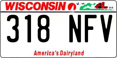 WI license plate 318NFV