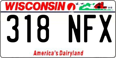 WI license plate 318NFX