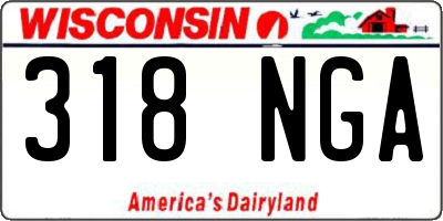 WI license plate 318NGA