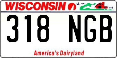 WI license plate 318NGB