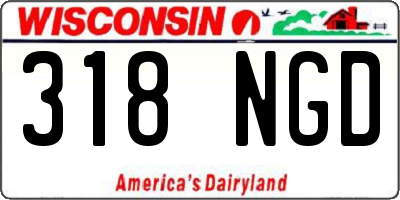 WI license plate 318NGD