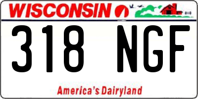 WI license plate 318NGF