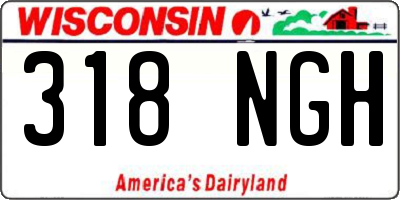 WI license plate 318NGH