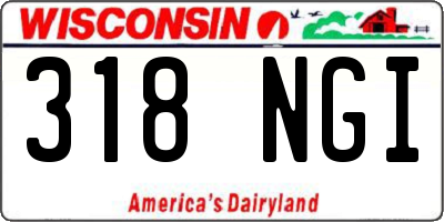 WI license plate 318NGI