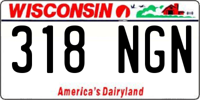 WI license plate 318NGN