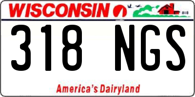 WI license plate 318NGS