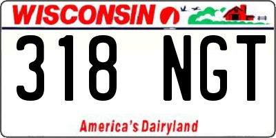 WI license plate 318NGT