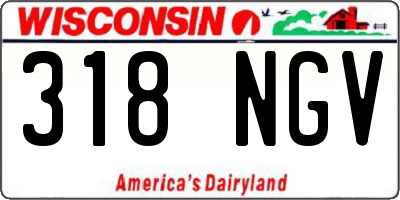 WI license plate 318NGV