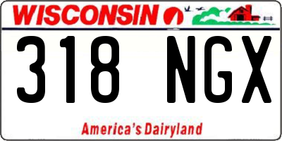 WI license plate 318NGX