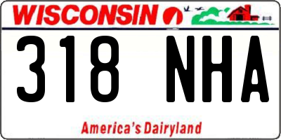 WI license plate 318NHA