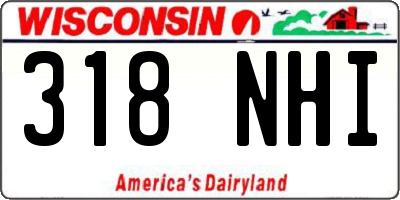 WI license plate 318NHI