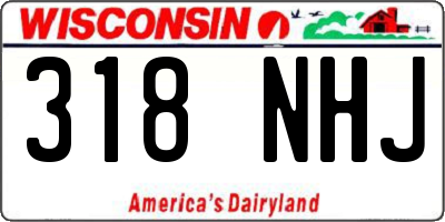 WI license plate 318NHJ