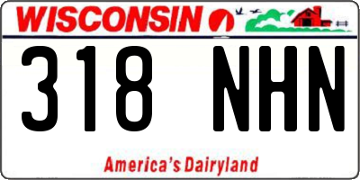 WI license plate 318NHN