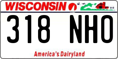 WI license plate 318NHO