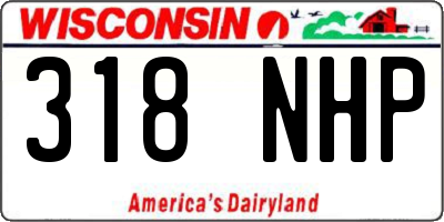 WI license plate 318NHP