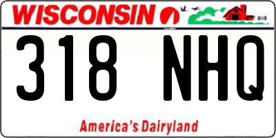 WI license plate 318NHQ
