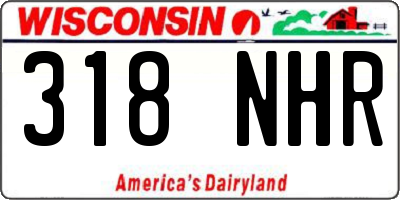 WI license plate 318NHR