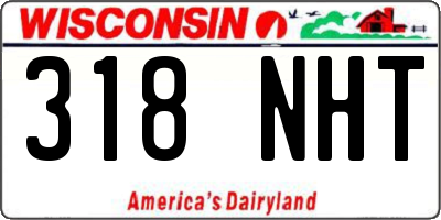 WI license plate 318NHT