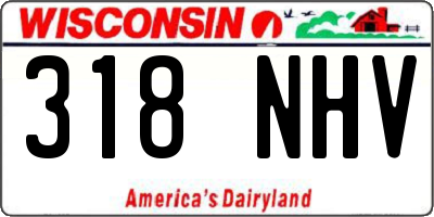 WI license plate 318NHV