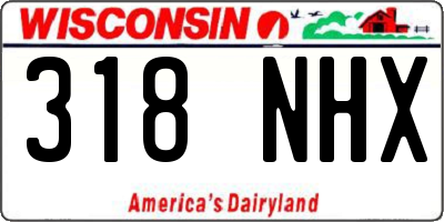 WI license plate 318NHX