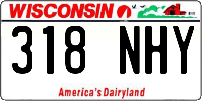 WI license plate 318NHY