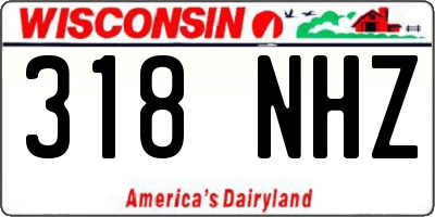 WI license plate 318NHZ