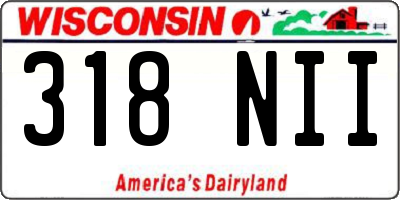WI license plate 318NII
