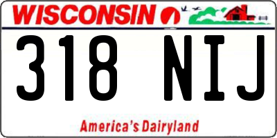 WI license plate 318NIJ