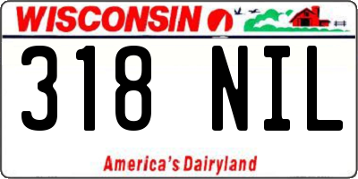 WI license plate 318NIL