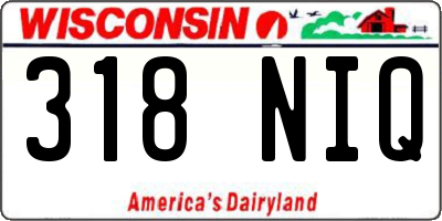 WI license plate 318NIQ