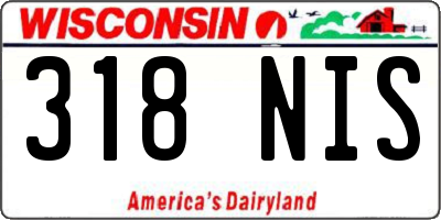 WI license plate 318NIS
