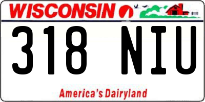 WI license plate 318NIU