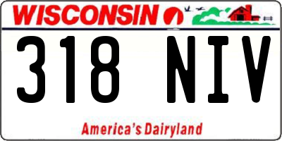 WI license plate 318NIV